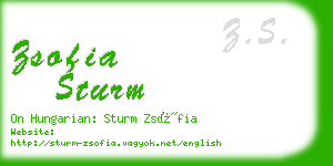 zsofia sturm business card